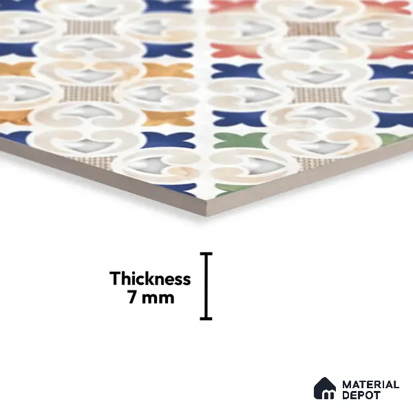 Highlighter Look Wall Tile TL 08840 B | Glossy Finish 18 x 12 inch Ceramic Tile - 7 mm | Suitable For Kitchen & Bathroom