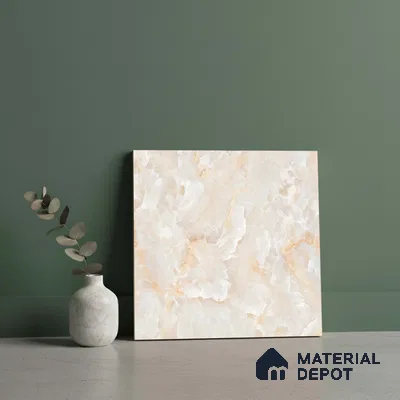 Marble Look Floor Tile TL 08840 D | Matte Finish 12 x 12 inch Ceramic Tile - 7 mm | Suitable For Kitchen, Bathroom, Bedroom & Office