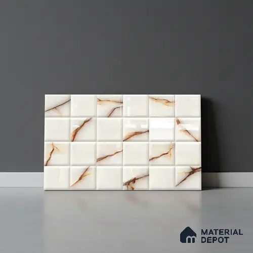 Highlighter Look Wall Tile TL 08849 B | Glossy Finish 18 x 12 inch Ceramic Tile - 7 mm | Suitable For Kitchen & Bathroom