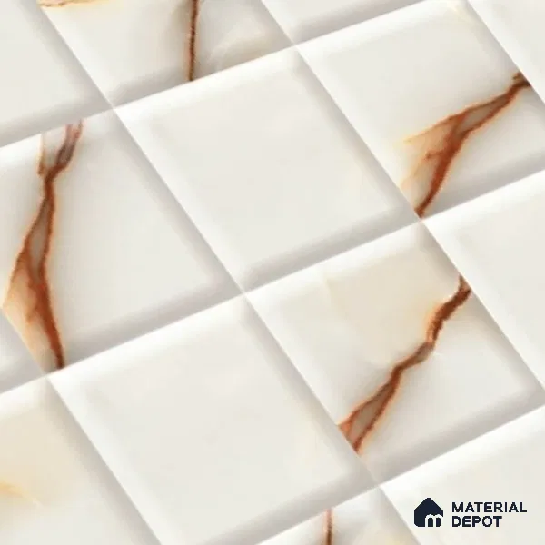 Highlighter Look Wall Tile TL 08849 B | Glossy Finish 18 x 12 inch Ceramic Tile - 7 mm | Suitable For Kitchen & Bathroom