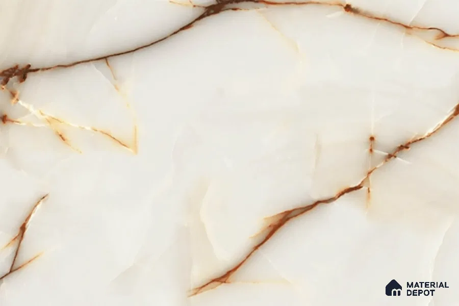 Marble Look Wall Tile TL 08849 C | Glossy Finish 18 x 12 inch Ceramic Tile - 7 mm | Suitable For Kitchen & Bathroom