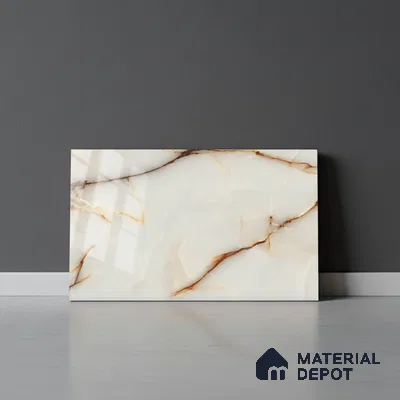 Marble Look Wall Tile TL 08849 C | Glossy Finish 18 x 12 inch Ceramic Tile - 7 mm | Suitable For Kitchen & Bathroom