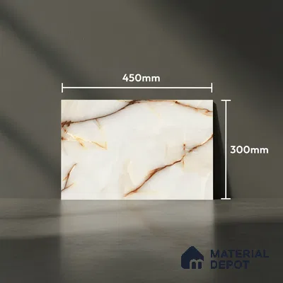 Marble Look Wall Tile TL 08849 C | Glossy Finish 18 x 12 inch Ceramic Tile - 7 mm | Suitable For Kitchen & Bathroom