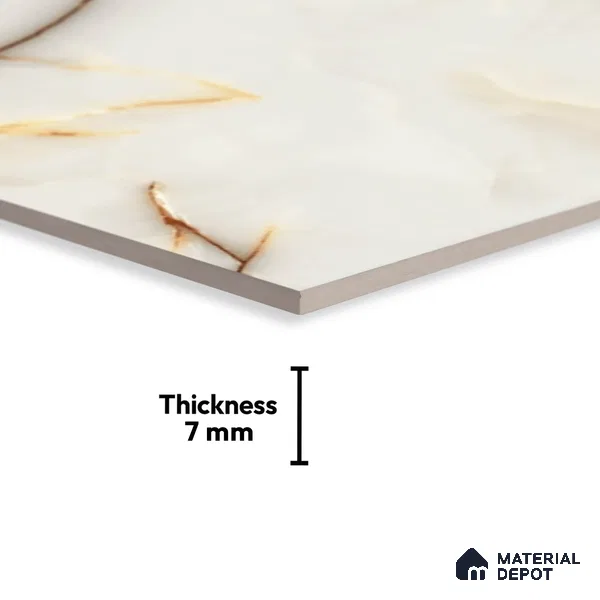 Marble Look Wall Tile TL 08849 C | Glossy Finish 18 x 12 inch Ceramic Tile - 7 mm | Suitable For Kitchen & Bathroom