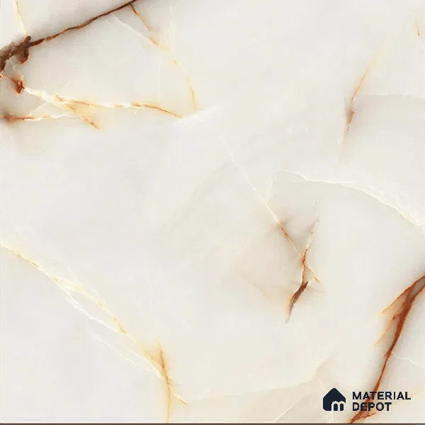 Marble Look Floor Tile TL 08849 D | Matte Finish 12 x 12 inch Ceramic Tile - 7 mm | Suitable For Kitchen, Bathroom, Bedroom & Office