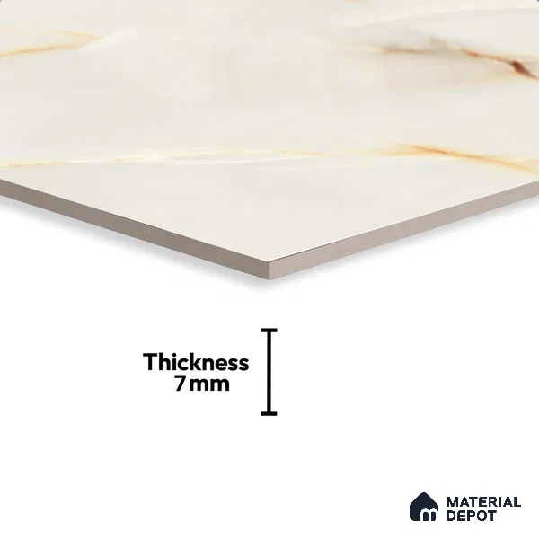 Marble Look Floor Tile TL 08849 D | Matte Finish 12 x 12 inch Ceramic Tile - 7 mm | Suitable For Kitchen, Bathroom, Bedroom & Office