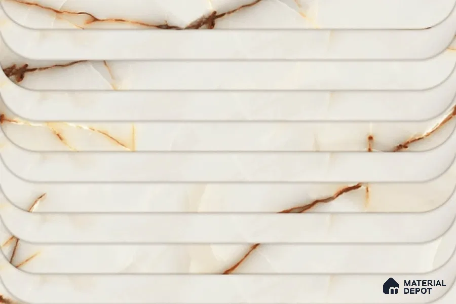 Highlighter Look Wall Tile TL 08849 | Glossy Finish 18 x 12 inch Ceramic Tile - 7 mm | Suitable For Kitchen & Bathroom