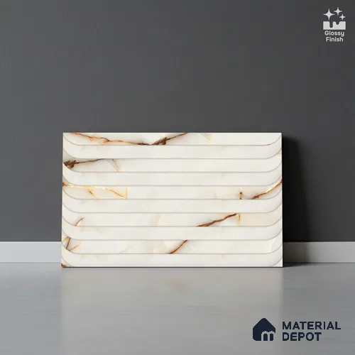 Highlighter Look Wall Tile TL 08849 | Glossy Finish 18 x 12 inch Ceramic Tile - 7 mm | Suitable For Kitchen & Bathroom