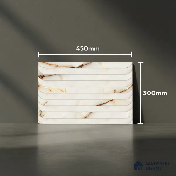 Highlighter Look Wall Tile TL 08849 | Glossy Finish 18 x 12 inch Ceramic Tile - 7 mm | Suitable For Kitchen & Bathroom