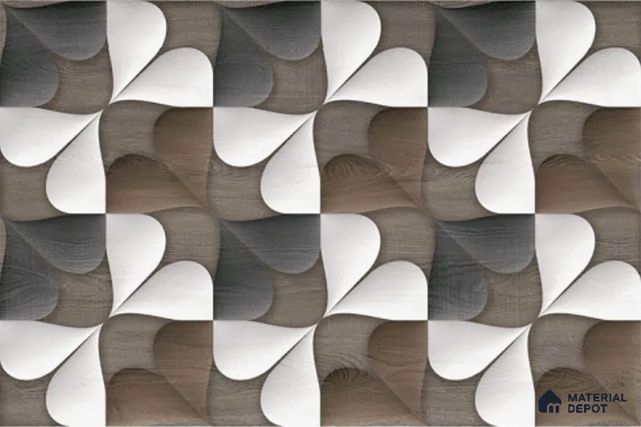 Highlighter Look Wall Tile TL 08842 B | Glossy Finish 18 x 12 inch Ceramic Tile - 7 mm | Suitable For Kitchen & Bathroom