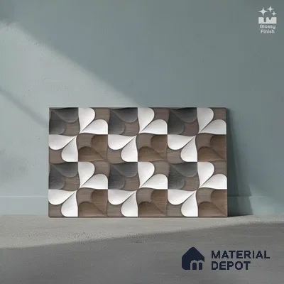 Highlighter Look Wall Tile TL 08842 B | Glossy Finish 18 x 12 inch Ceramic Tile - 7 mm | Suitable For Kitchen & Bathroom