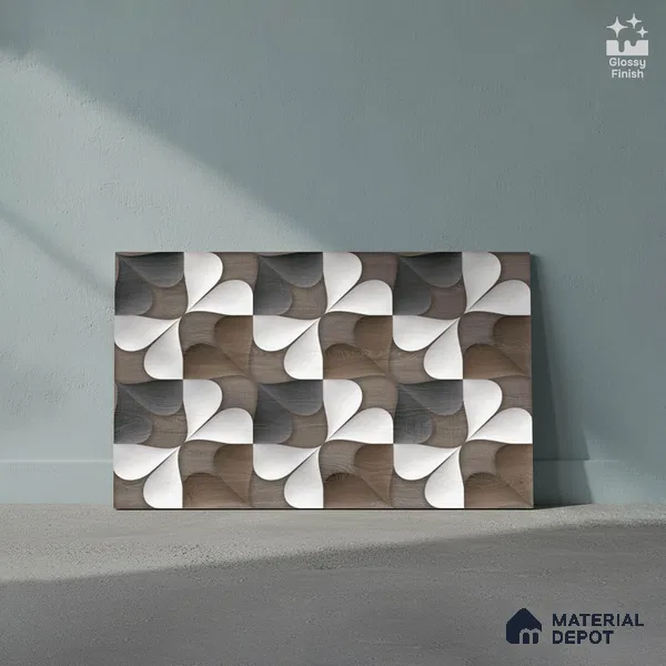 Highlighter Look Wall Tile TL 08842 B | Glossy Finish 18 x 12 inch Ceramic Tile - 7 mm | Suitable For Kitchen & Bathroom