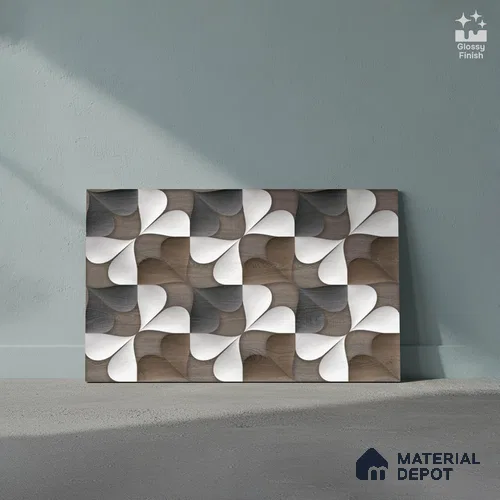 Highlighter Look Wall Tile TL 08842 B | Glossy Finish 18 x 12 inch Ceramic Tile - 7 mm | Suitable For Kitchen & Bathroom