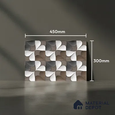 Highlighter Look Wall Tile TL 08842 B | Glossy Finish 18 x 12 inch Ceramic Tile - 7 mm | Suitable For Kitchen & Bathroom