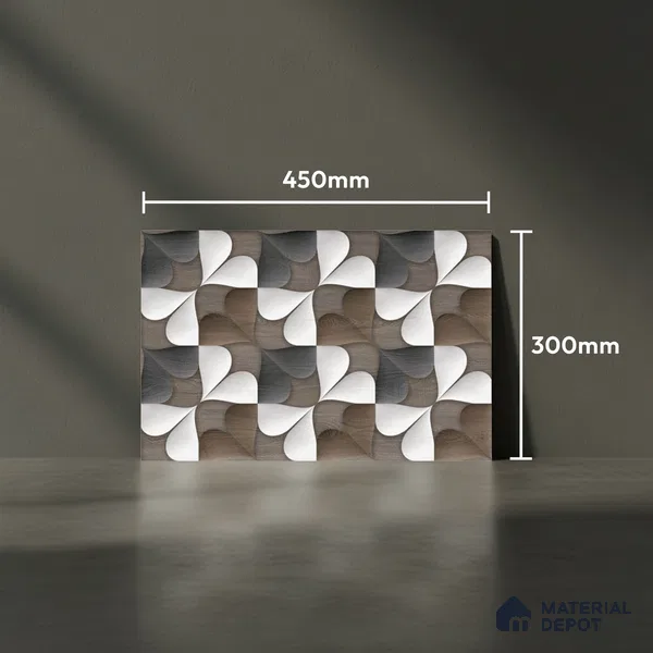 Highlighter Look Wall Tile TL 08842 B | Glossy Finish 18 x 12 inch Ceramic Tile - 7 mm | Suitable For Kitchen & Bathroom