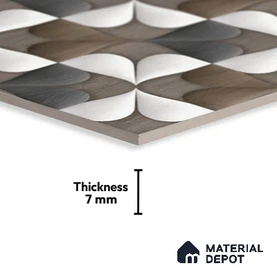 Highlighter Look Wall Tile TL 08842 B | Glossy Finish 18 x 12 inch Ceramic Tile - 7 mm | Suitable For Kitchen & Bathroom