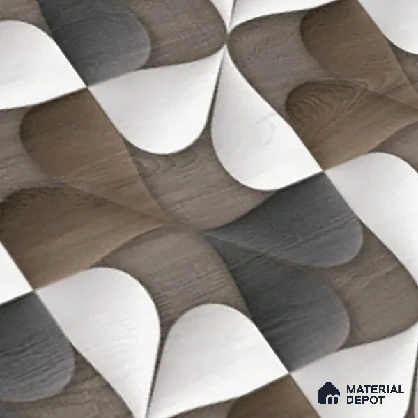 Highlighter Look Wall Tile TL 08842 B | Glossy Finish 18 x 12 inch Ceramic Tile - 7 mm | Suitable For Kitchen & Bathroom