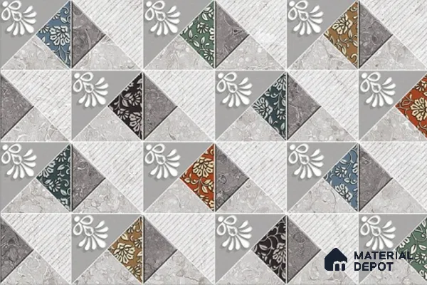 Highlighter Look Wall Tile TL 08848 B | Glossy Finish 18 x 12 inch Ceramic Tile - 7 mm | Suitable For Kitchen & Bathroom