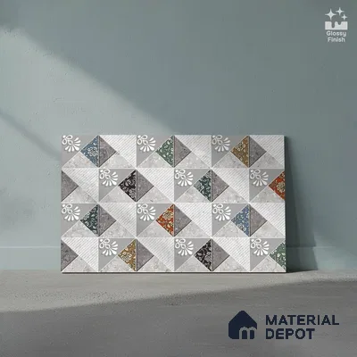 Highlighter Look Wall Tile TL 08848 B | Glossy Finish 18 x 12 inch Ceramic Tile - 7 mm | Suitable For Kitchen & Bathroom