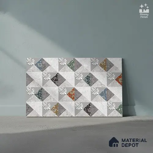 Highlighter Look Wall Tile TL 08848 B | Glossy Finish 18 x 12 inch Ceramic Tile - 7 mm | Suitable For Kitchen & Bathroom