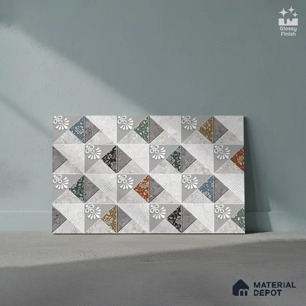 Highlighter Look Wall Tile TL 08848 B | Glossy Finish 18 x 12 inch Ceramic Tile - 7 mm | Suitable For Kitchen & Bathroom