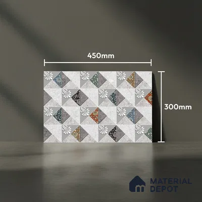Highlighter Look Wall Tile TL 08848 B | Glossy Finish 18 x 12 inch Ceramic Tile - 7 mm | Suitable For Kitchen & Bathroom