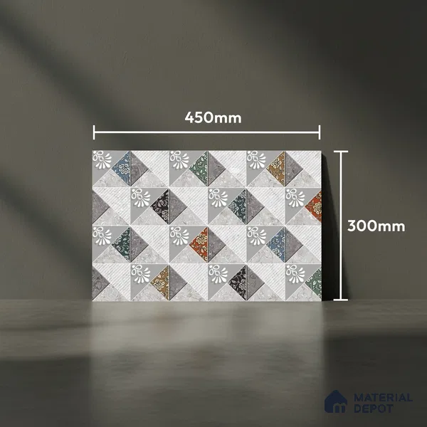 Highlighter Look Wall Tile TL 08848 B | Glossy Finish 18 x 12 inch Ceramic Tile - 7 mm | Suitable For Kitchen & Bathroom