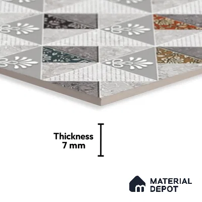 Highlighter Look Wall Tile TL 08848 B | Glossy Finish 18 x 12 inch Ceramic Tile - 7 mm | Suitable For Kitchen & Bathroom
