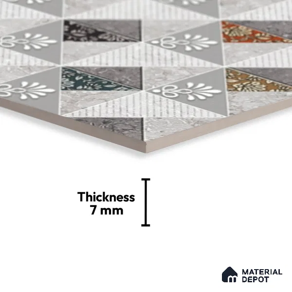 Highlighter Look Wall Tile TL 08848 B | Glossy Finish 18 x 12 inch Ceramic Tile - 7 mm | Suitable For Kitchen & Bathroom