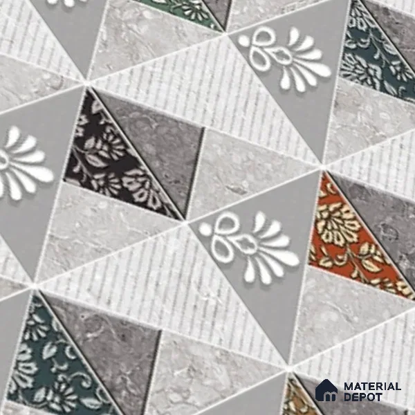 Highlighter Look Wall Tile TL 08848 B | Glossy Finish 18 x 12 inch Ceramic Tile - 7 mm | Suitable For Kitchen & Bathroom