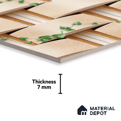 Patterned Look Wall Tile TL 08872 B | Glossy Finish 18 x 12 inch Ceramic Tile - 7 mm | Suitable For Kitchen & Bathroom