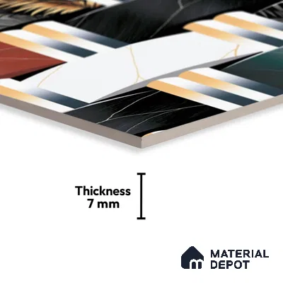 Patterned Look Wall Tile TL 08872 C | Glossy Finish 18 x 12 inch Ceramic Tile - 7 mm | Suitable For Kitchen & Bathroom