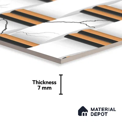 Patterned Look Wall Tile TL 08872 | Glossy Finish 18 x 12 inch Ceramic Tile - 7 mm | Suitable For Kitchen & Bathroom