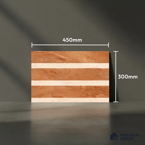Highlighter Look Wall Tile TL 08841 B | Glossy Finish 18 x 12 inch Ceramic Tile - 7 mm | Suitable For Kitchen & Bathroom
