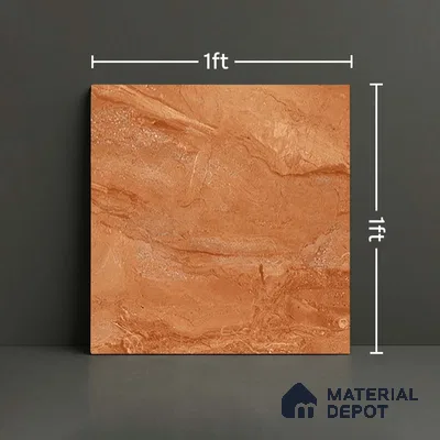 Marble Look Floor Tile TL 08841 D | Matte Finish 12 x 12 inch Ceramic Tile - 7 mm | Suitable For Kitchen, Bathroom, Bedroom & Office