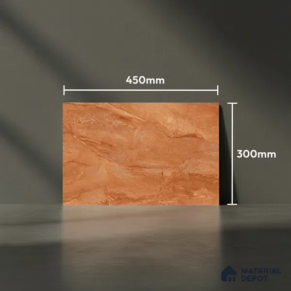 Marble Look Wall Tile TL 08841 | Glossy Finish 18 x 12 inch Ceramic Tile - 7 mm | Suitable For Kitchen & Bathroom