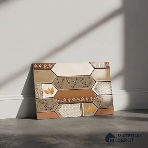 Faux Subway Look Wall Tile TL 08847 B | Glossy Finish 18 x 12 inch Ceramic Tile - 7 mm | Suitable For Kitchen & Bathroom