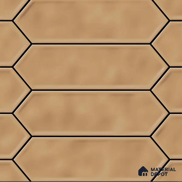 Faux Subway Matching Floor Tile TL 08847 D | Matte Finish 12 x 12 inch Ceramic Anti Skid Tile - 7 mm | Suitable For Kitchen, Bathroom | Please Expect a Slight Variation of Pattern