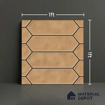 Faux Subway Matching Floor Tile TL 08847 D | Matte Finish 12 x 12 inch Ceramic Anti Skid Tile - 7 mm | Suitable For Kitchen, Bathroom | Please Expect a Slight Variation of Pattern