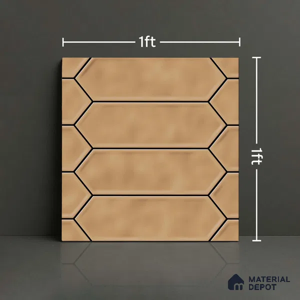 Faux Subway Matching Floor Tile TL 08847 D | Matte Finish 12 x 12 inch Ceramic Anti Skid Tile - 7 mm | Suitable For Kitchen, Bathroom | Please Expect a Slight Variation of Pattern