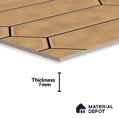 Faux Subway Matching Floor Tile TL 08847 D | Matte Finish 12 x 12 inch Ceramic Anti Skid Tile - 7 mm | Suitable For Kitchen, Bathroom | Please Expect a Slight Variation of Pattern