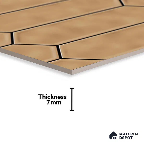 Faux Subway Matching Floor Tile TL 08847 D | Matte Finish 12 x 12 inch Ceramic Anti Skid Tile - 7 mm | Suitable For Kitchen, Bathroom | Please Expect a Slight Variation of Pattern