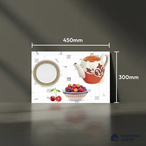 Highlighter Look Wall Tile TL 08862 B | Glossy Finish 18 x 12 inch Ceramic Tile - 7 mm | Suitable For Kitchen & Bathroom