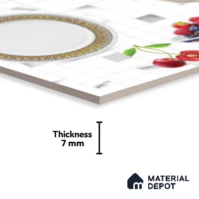 Highlighter Look Wall Tile TL 08862 B | Glossy Finish 18 x 12 inch Ceramic Tile - 7 mm | Suitable For Kitchen & Bathroom
