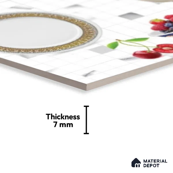 Highlighter Look Wall Tile TL 08862 B | Glossy Finish 18 x 12 inch Ceramic Tile - 7 mm | Suitable For Kitchen & Bathroom