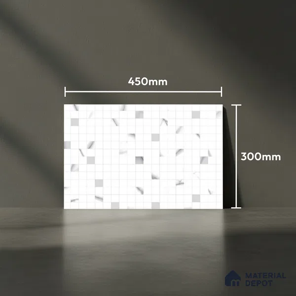 Mosaic Look Wall Tile TL 08862 C | Glossy Finish 18 x 12 inch Ceramic Tile - 7 mm | Suitable For Kitchen & Bathroom