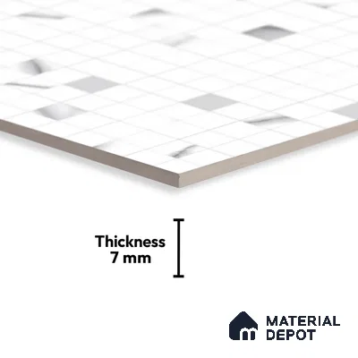 Mosaic Look Wall Tile TL 08862 C | Glossy Finish 18 x 12 inch Ceramic Tile - 7 mm | Suitable For Kitchen & Bathroom