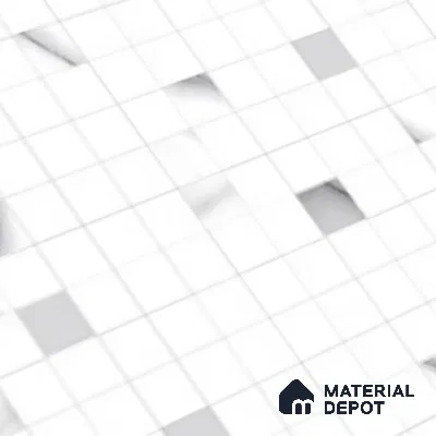 Mosaic Look Wall Tile TL 08862 C | Glossy Finish 18 x 12 inch Ceramic Tile - 7 mm | Suitable For Kitchen & Bathroom