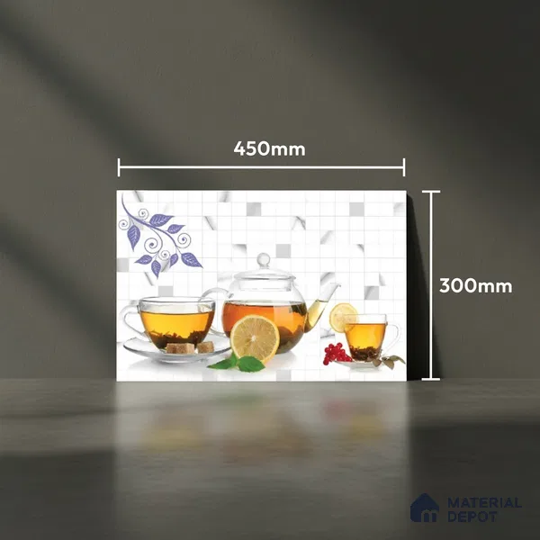 Highlighter Look Wall Tile TL 08862 | Glossy Finish 18 x 12 inch Ceramic Tile - 7 mm | Suitable For Kitchen & Bathroom