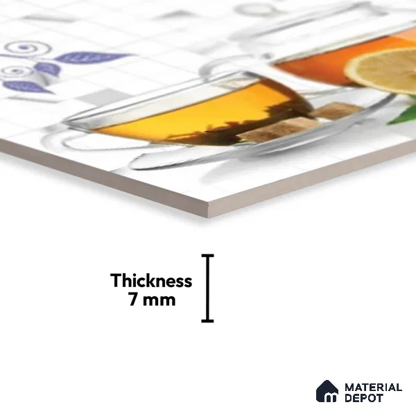Highlighter Look Wall Tile TL 08862 | Glossy Finish 18 x 12 inch Ceramic Tile - 7 mm | Suitable For Kitchen & Bathroom